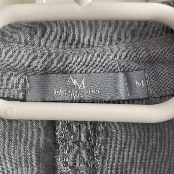 AM linen cold shoulder button down shirt - Picture 2 of 6